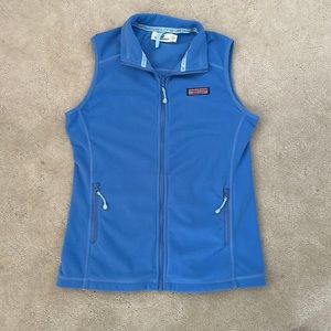 Vineyard Vines Women’s Light Blue Fleece Vest Top Zip Up XS